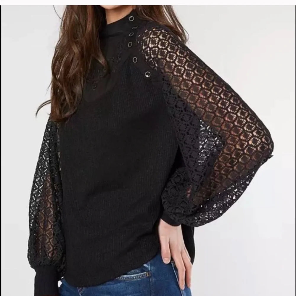 Free People Sweetest Thing Black Thermal